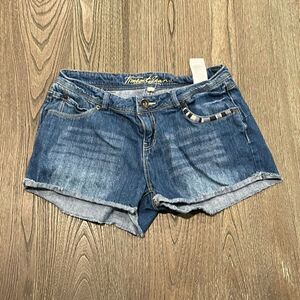 Timeout Jeans Dark Wash Indigo Denim Shorts Studded Size 6